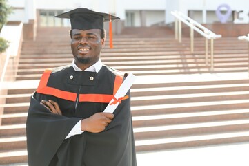 Young African American Teen Graduating