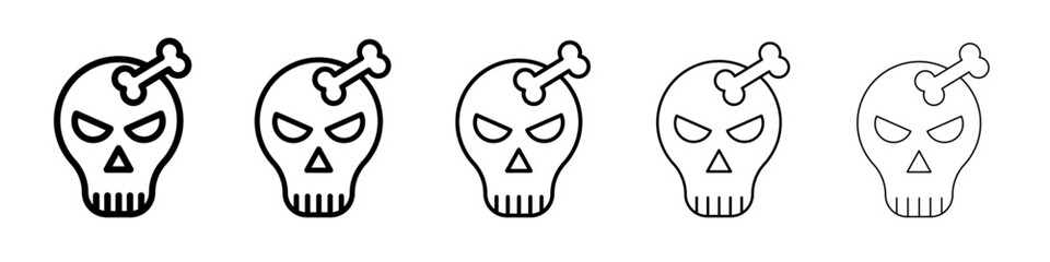 Evil skull icon simple illustration logo art