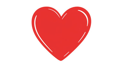Red Heart Shape Symbol of Love for Valentine Illustration Transparent