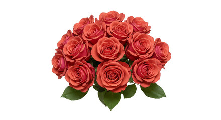 Red Roses Bouquet Transparent Background Floral Arrangement Blossom