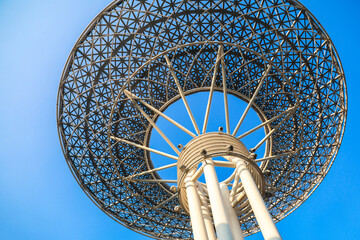 Huge mushroom-shaped street light in Dubai.