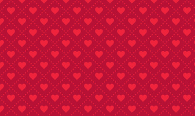Seamless geometric pattern with hearts. Endless vector texture. Heart pattern background suitable for printing for packaging and clothing.