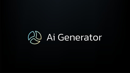 Ai bot black logo and white logo on black background  vector in eps 8 format. Ai Chat bot is open ai articfical chat bot system.