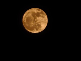 full moon over black