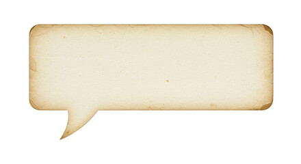 Retro Speech Bubble Message Parchment Dialog Talk Icon Illustration