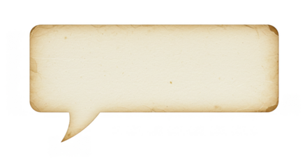 Retro Speech Bubble Message Parchment Dialog Talk Icon Illustration