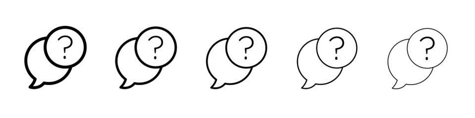 FAQ icon simple illustration logo art