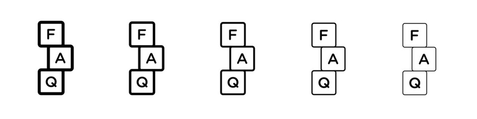 FAQ icon simple illustration logo art