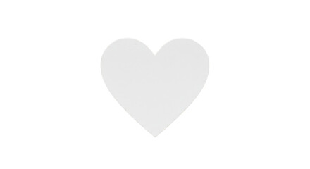 Simple White Heart Shape Graphic Element Isolated Transparent Background