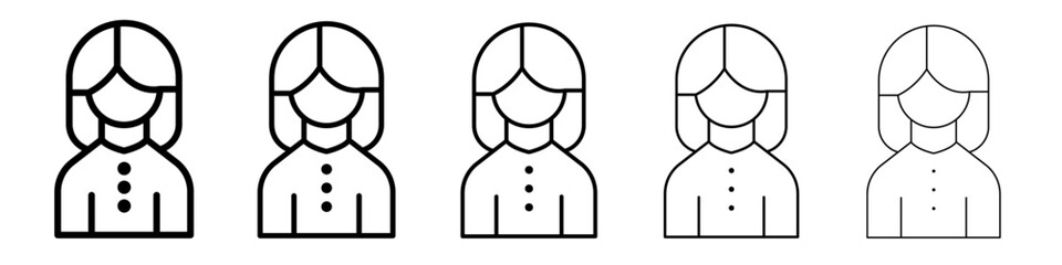 Female icon simple illustration logo art