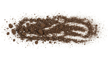 Texture of Brown Dirt Soil Ground Surface Detailed Pile PNG
