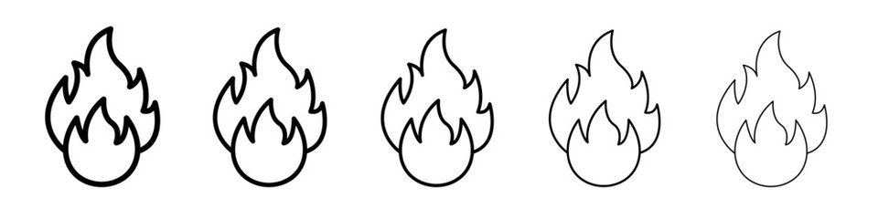 Fire flame icon simple illustration logo art