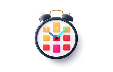 Obraz premium Time to buy clock icon on white square internet button with medical aid symbols