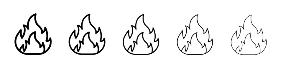 Fire icon simple illustration logo art