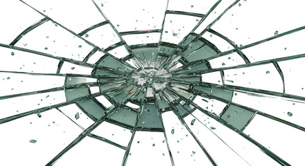 Shattered Glass Transparent Background Damage Crack Accident Danger Effect