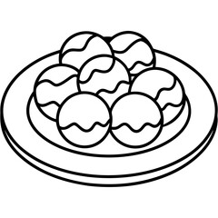 Simple Candy Treats Line Vector