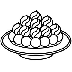 Simple Candy Treats Line Vector