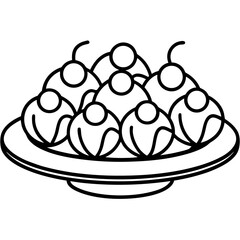 Simple Candy Treats Line Vector