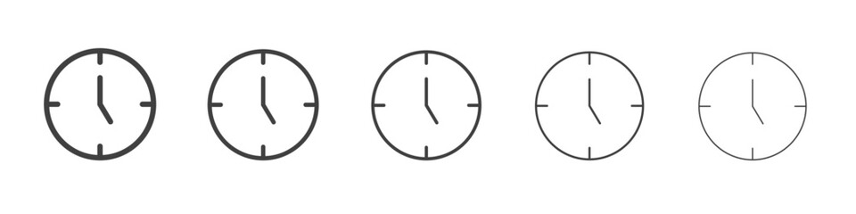 Five o clock icon simple illustration logo art