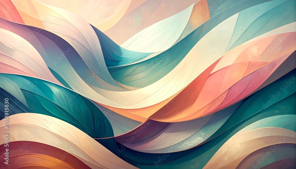 Poster mesmerizing flow of colors, abstract background with dynamic waves for modern design and creative pr