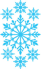 snowflakes blue set