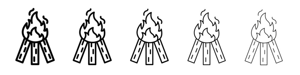 Flame fire icon simple illustration logo art
