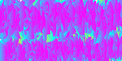 Chaotic abstract pattern in vibrant neon colors including pink, blue, and green. Random vertical shapes and bold strokes create a dynamic, modern texture.