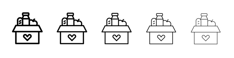 Food donation icon simple illustration logo art