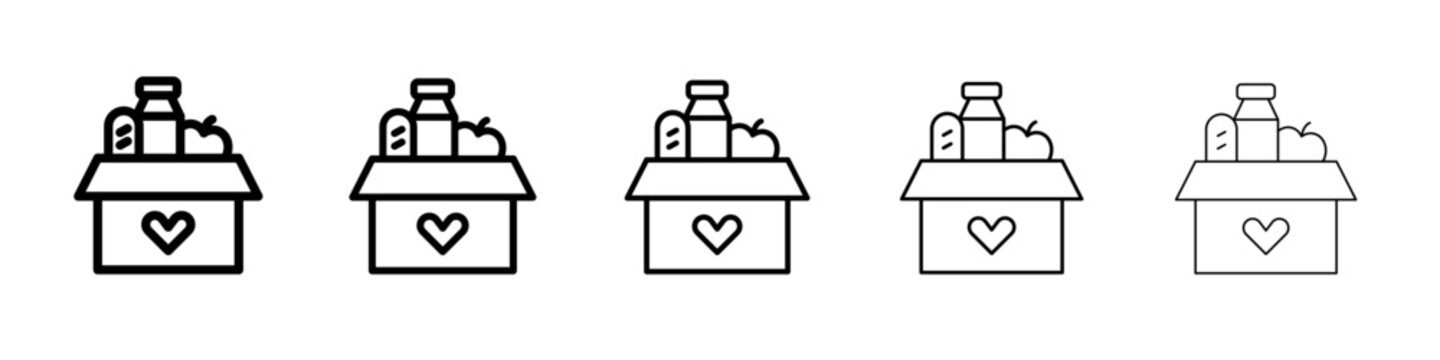 Naklejki Food donation icon simple illustration logo art