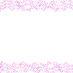 Hand drawn watercolor pearls stings with bows frame border isolated on white background. Can be used for cards, scrapbook album and other printed products.