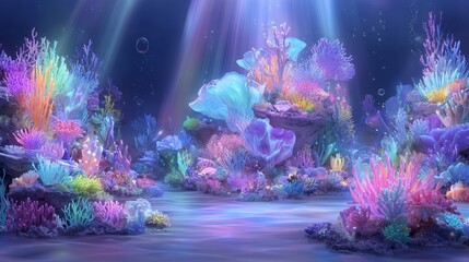 A diverse and vibrant coral reef ecosystem is characterized by its rich marine species, colorful life forms, and wide range of fish and sea creatures, all of which contribute to the underwater