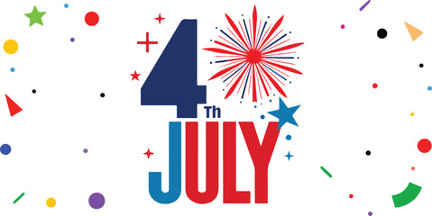 usa independence day fireworks isolated background