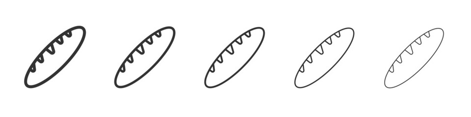 French baguette icon simple illustration logo art