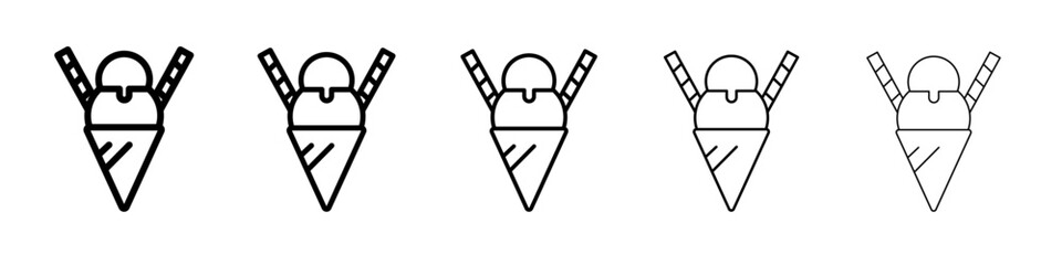 Gelato ice cream icon simple illustration logo art