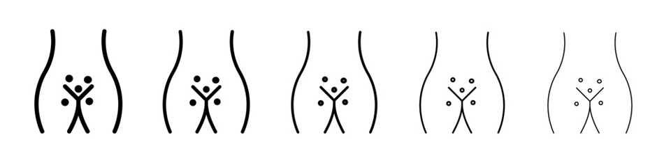 Genital rash icon simple illustration logo art