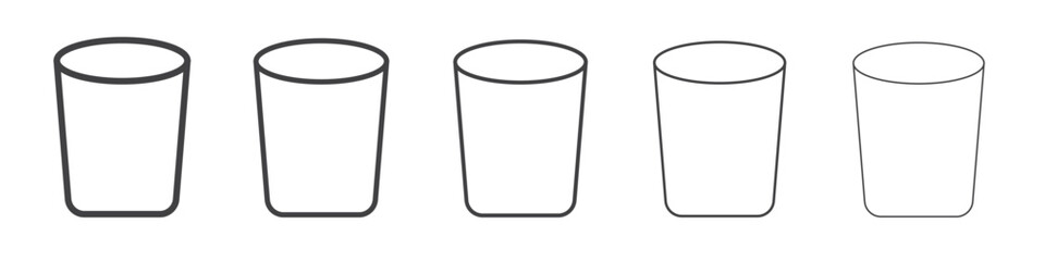 Glass icon simple illustration logo art