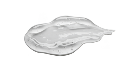 White Cream Smear Isolated on Transparent Background Beauty Cosmetic