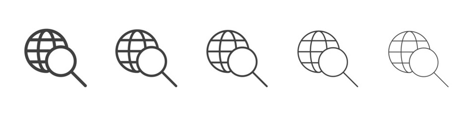 Global search icon simple illustration logo art