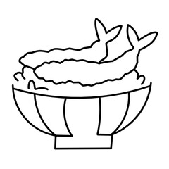 line vector japanese food