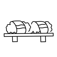 line vector japanese food