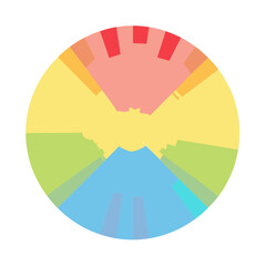 Colorful Abstract Radial Design