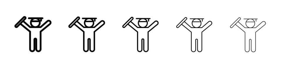 Graduated student icon simple illustration logo art