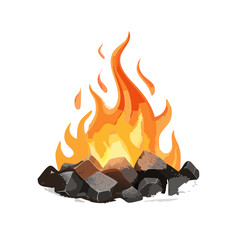 Cartoon Bonfire SVG image, Perfect for campfires and backyard parties.