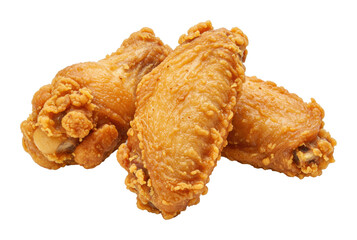 Crispy fried chicken wings recipe home kitchen food photography rustic setting top-down view culinary delight