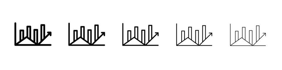 graph chart icon simple illustration logo art