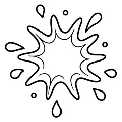 Minimal Color Splash Line Art