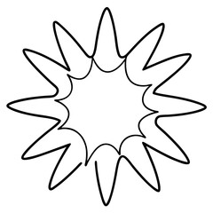 Minimal Color Splash Line Art