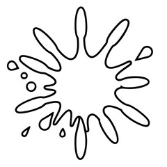 Minimal Color Splash Line Art