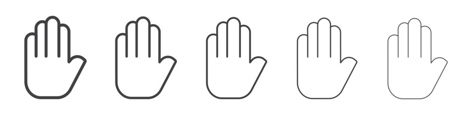 hand icon simple illustration logo art