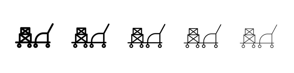 Hand pallet jack icon simple illustration logo art